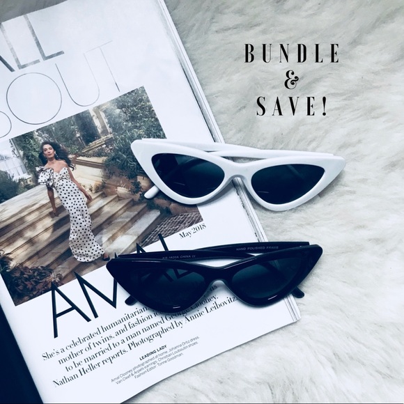 Retro Slim Cat Eye Sunglasses - Picture 1 of 7